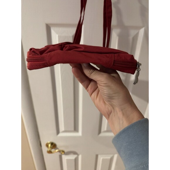 Baggallini Messenger Bag Purse Zip Adjustable Crossbody Compartments  Red - Picture 13 of 16